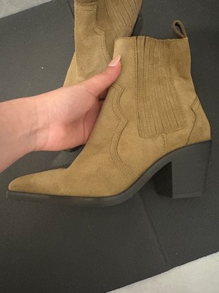 Botines Zara Gamuza Marrón Talla 37