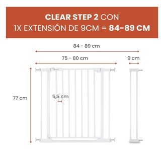 Barrera seguridad Hauck Clear Step 2 nueva