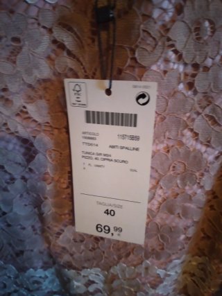 Vestito Conbipel pizzo rosa e bianco con cartellin