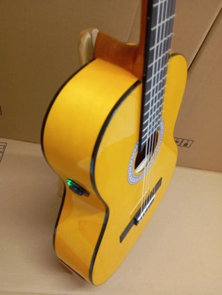 Guitarra Rocío Amarilla Amplificada OS1