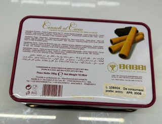 Scatola Latta Vintage Babbi Cannoli al Cacao