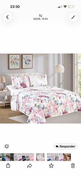 Colcha verano floral + 2 fundas