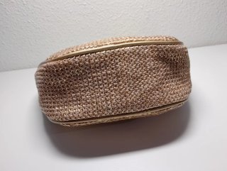 Bolso fiesta mini Zara trenzado dorado asa metal
