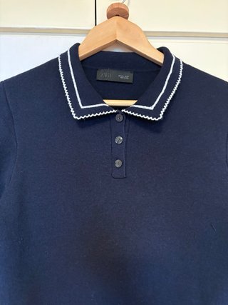 Jersey Polo Zara Azul Marino