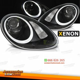 Faros de xenón negros para Porsche Boxster / Caym