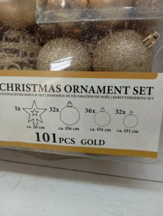 Palline di Natale Dorate - 101 Pezzi