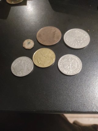 Lote de 6 monedas antiguas y modernas