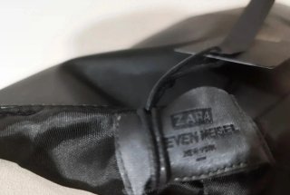 Mini abito in pelle Steven Meisel x Zara Nero