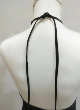 Mini abito in pelle Steven Meisel x Zara Nero