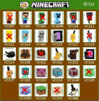 Kinder Joy Minecraft Figuras Coleccionables