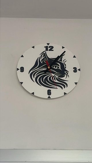 Orologio da parete con gatto 3D