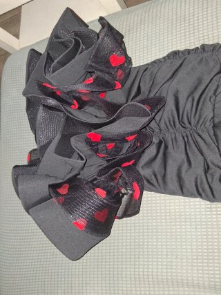 Body y falda corta con corazones XS/S