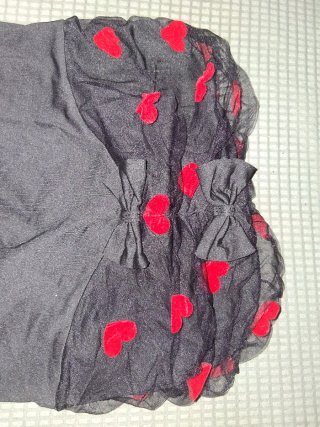 Body y falda corta con corazones XS/S