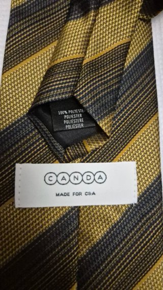 Corbata Ocre-dorado y Azul Rayas