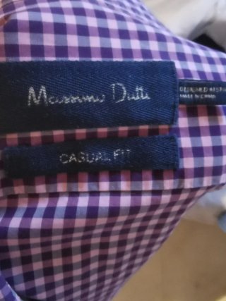 Camisa Massimo Dutti Cuadros azul Rosa