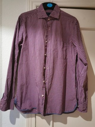Camisa Massimo Dutti Cuadros azul Rosa