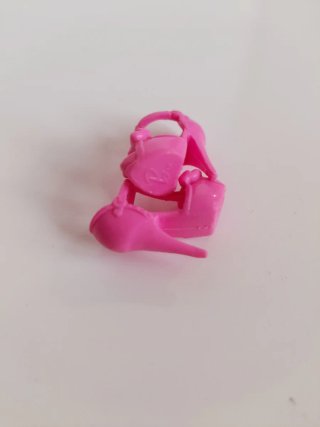 scarpe Barbie rosa open-toe con plateau