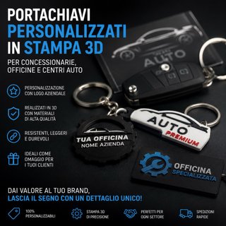 Portachiavi personalizzati stampa 3D