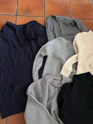Set maglioni grigio e verde oliva