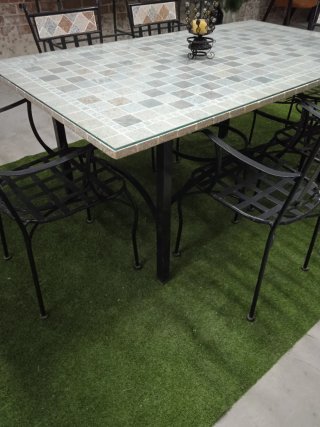 Mesa de jardín con 6 sillas