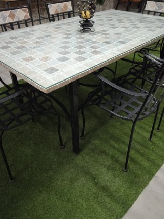 Mesa de jardín con 6 sillas