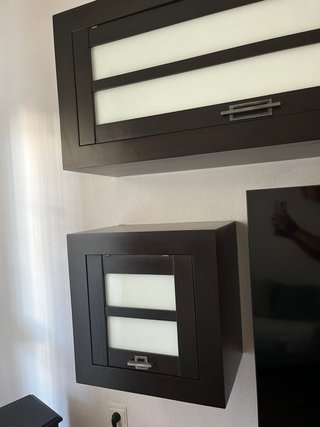 Conjunto Muebles Salón Negro y Blanco
