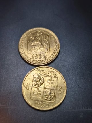 Lote 10 monedas 20 Haleru 1982-1991