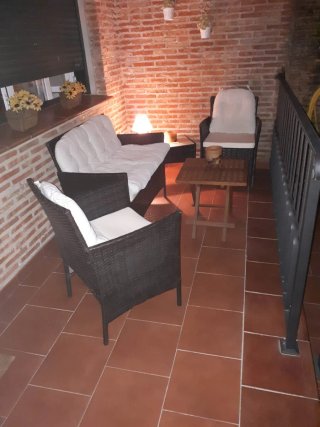 Conjunto Muebles Jardín Ratán Marrón