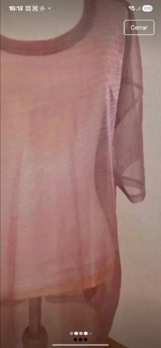 Camiseta H&M, Divided overside transparente rosa t