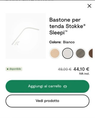 Culla Stokke Sleepi Mini + Materasso + Velo + Asta