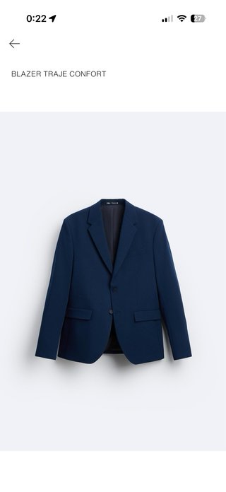 Traje Zara Azulón