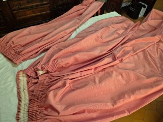 Cortinas de seda cruda alta calidad salmon