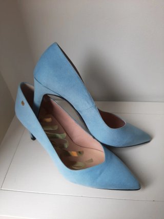 Zapatos de tacón azul Cuplé
