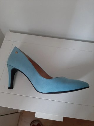 Zapatos de tacón azul Cuplé