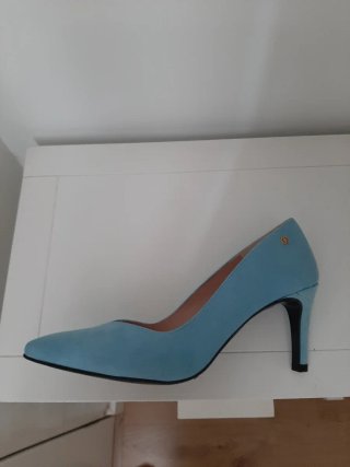 Zapatos de tacón azul Cuplé