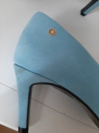 Zapatos de tacón azul Cuplé