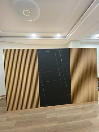 Tabique Pladur, con acabado en lámina, Wall panel