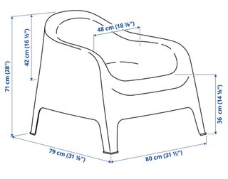 Silla exterior Ikea blanca