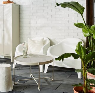 Silla exterior Ikea blanca