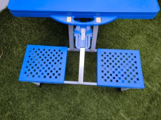 Mesa Picnic Plegable Azul y Blanca