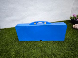 Mesa Picnic Plegable Azul y Blanca