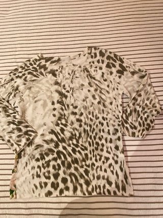 Jersey Roberto Verino 3/4 Flores y Animal Print