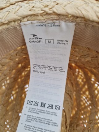 Sombrero de paja beige con detalle