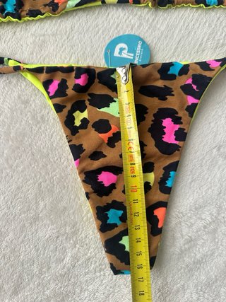 Bikini  brasileño estampado leopardo multicolor