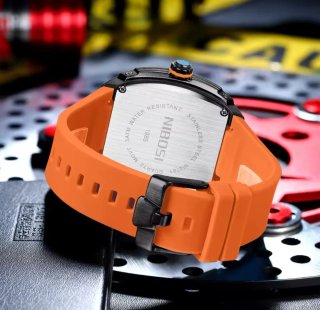 Reloj NIBOSI Negro Naranja Hombre