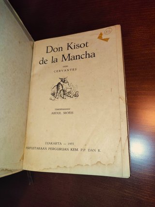 DON QUIJOTE en INDONESIO, 1955, CERVANTES