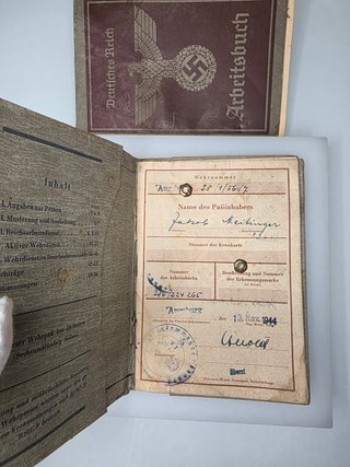 Wehrpass Jakob Meitinger con Arbeitsbuch y RAD1945