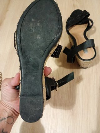 Sandalias de plataforma negras