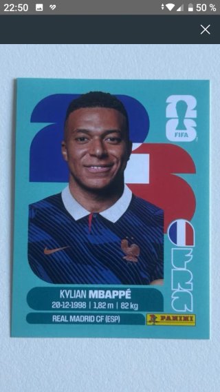 Cromo Kylian Mbappé Mundial 26 FIFA Panini