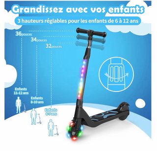Patinete Eléctrico Infantil LED SISIGAD Yd531